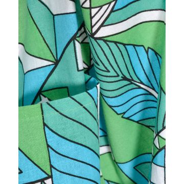 Βαμβακερή Ποδιά Κουζίνας Με Γεωμετρικά Σχέδια Kacy 56x87.5cm One Size (56x87.5cm) Πράσινο - 