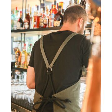 Βαμβακερή Ποδιά Κουζίνας Με Γεωμετρικά Σχέδια Kacy 56x87.5cm One Size (56x87.5cm) Πράσινο - 