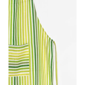 Βαμβακερή Ποδιά Κουζίνας Με Πράσινο Ριγέ Εμπριμέ Neko 55x86cm One Size (55x86cm) Λαχανί - 