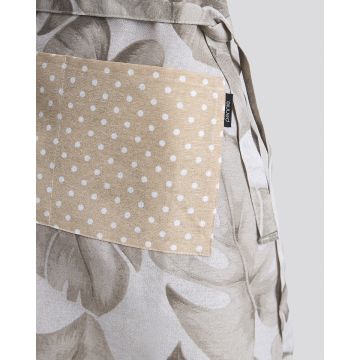 Εμπριμέ Ποδιά Μέσης με Πουά Τσέπη Monstera Μέσης (55x68cm) - 