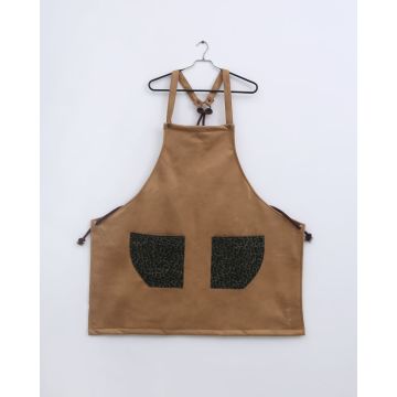 Επαγγελματική Μπεζ Ποδιά Μπούστου Τεχνητό Δέρμα Vesper 87x89cm Μπούστο (87x89cm) Μπεζ