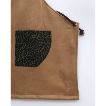 Επαγγελματική Μπεζ Ποδιά Μπούστου Τεχνητό Δέρμα Vesper 87x89cm Μπούστο (87x89cm) Μπεζ - 