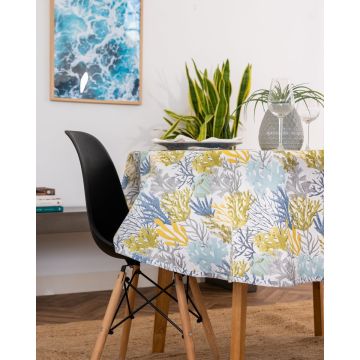 Ροτόντα Τραπεζομάντηλο με Σχέδιο Κοράλια Sealife Άκουα - 
