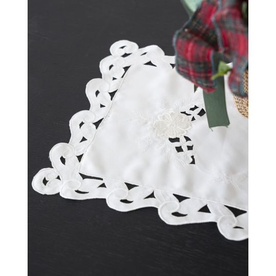 Πετσετάκι-Σουπλά Κοφτό με Κέντημα Μαργαρίτα Bo Maison 30x50cm 30x50cm Εκρού