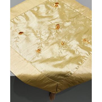 Διακοσμητικό Πετσετάκι Ζακάρ με Κέντημα 40x40cm 40x40cm Σαμπανί - 