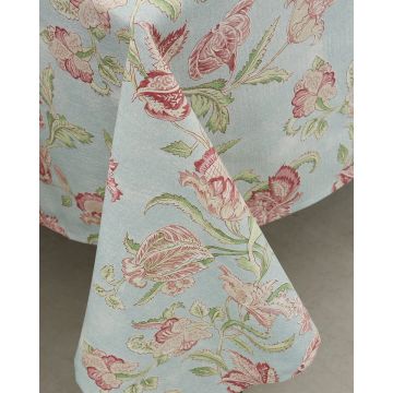 Τραπεζομάντηλο με Λουλούδια Bolonia Aqua 2 ατόμων Άκουα - 