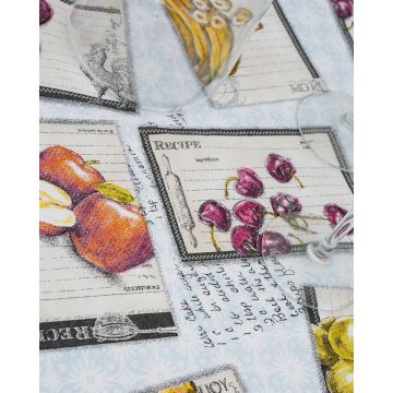 Πετσετάκι με Σχέδιο Φρούτα Recipe Fruits 40x40cm 2 ατόμων (40x40cm) Multi - 