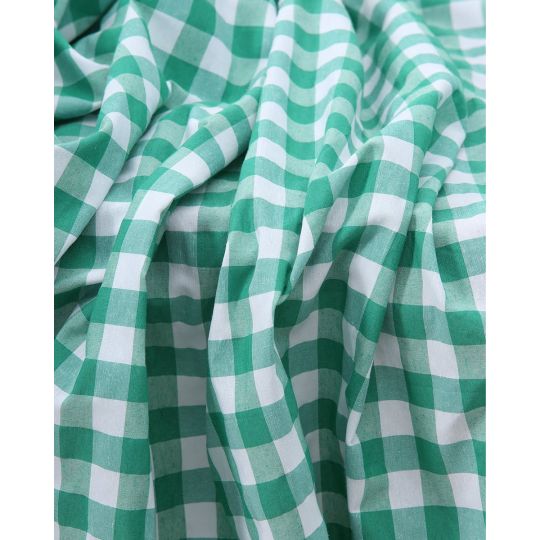 Καρώ Ύφασμα Νηματοβαφή Natalie Φ160cm Πράσινο. Πράσινο