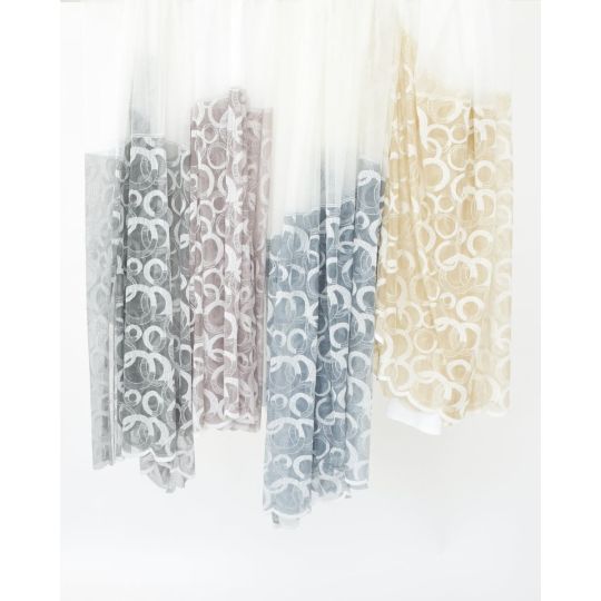 Ύφασμα Δαντέλα με Σχέδιο Κρίκους Φ270cm Brussels