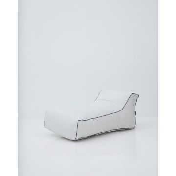Μονόχρωμη Αδιάβροχη Πολυθρόνα Πουφ Contract 125x60x25cm Ασημί Μονόχρωμη Αδιάβροχη Πολυθρόνα Πουφ Contract 125x60x25cm Ασημί