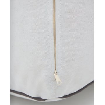 Μονόχρωμη Αδιάβροχη Πολυθρόνα Πουφ Contract 125x60x25cm Ασημί - 