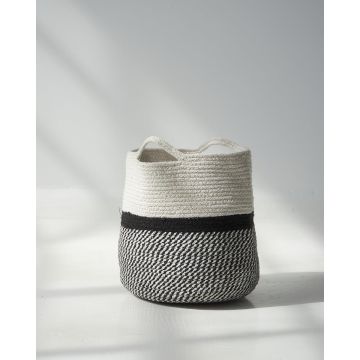 Δίχρωμο Καλάθι Βαμβακερό Πλεκτό Arlo 28x28cm Multi Δίχρωμο Καλάθι Βαμβακερό Πλεκτό Arlo 28x28cm Multi