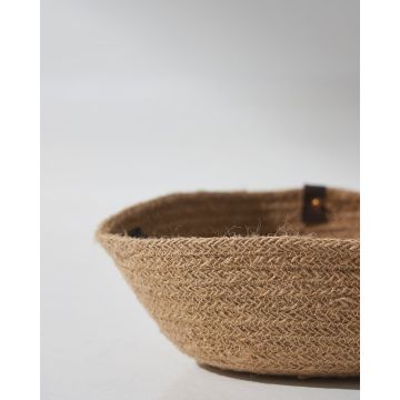 Στρογγυλός Διακοσμητικός Δίσκος από Γιούτα Ella 3 Μεγέθη Natural - 