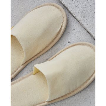 Εκρού Κλειστές Υφασμάτινες Οικολογικές Παντόφλες Ξενοδοχείου Maeve One Size (30x12cm) Εκρού - 