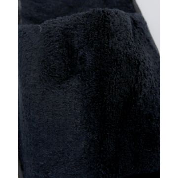 Βελουτέ Ανοιχτές Μπροστά Μαύρες Παντόφλες Black Magic One Size Μαύρο - 