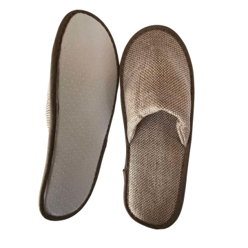 Μπεζ Κλειστές Παντόφλες Ύφασμα Ψάθα σε Πουγκί Ione One Size (30x11cm) Μπεζ - 