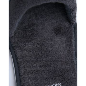 Βελουτέ Ανοιχτές Μπροστά Γκρι Παντόφλες Anthracite One Size Γκρι - 