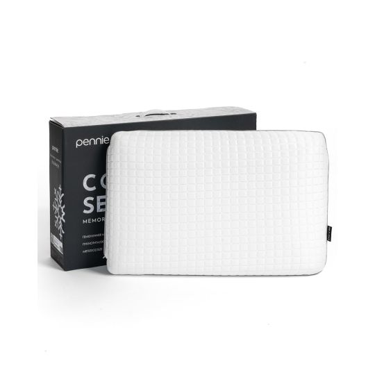 Ανατομικό Μαξιλάρι Μνήμης Memory Foam Ice Box Gel Coolsence 60x40+13cm Άσπρο