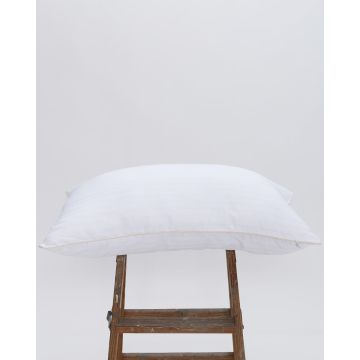 Μαλακό Μαξιλάρι Ύπνου με Μπεζ Ρέλι Studio 50x70cm 50x70cm Άσπρο - 