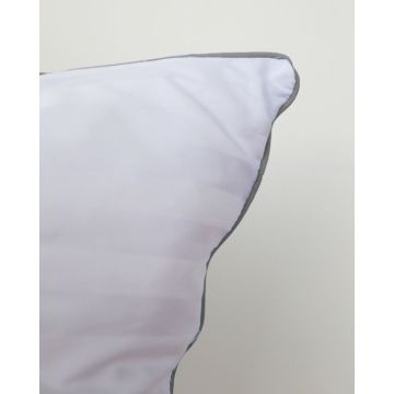 Μέτριο Μαξιλάρι Ύπνου με Γκρι Ρέλι Studio 50x70cm 50x70cm Άσπρο - 