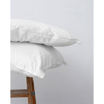 Μέτριο-Σκληρό Μάλλινο Μαξιλάρι Ύπνου Βαμβακερό Περκάλι Κάλυμμα Gramos 50x70cm 50x70 3cm Άσπρο - 