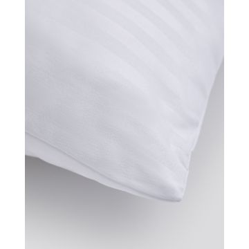 Microfiber Σκληρό Μαξιλάρι Ύπνου Point Stripe 45x65cm 45x65cm Άσπρο - 