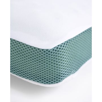 Ανατομικό μαξιλαρι Mint σε ζακάρ ύφανση με γέμιση memory foam και άρωμα μέντας 62x39 13cm Μαύρο - 