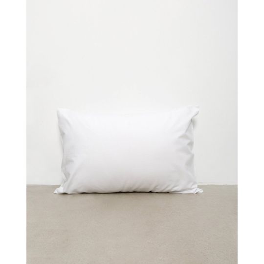 Λευκή Βαμβακοσατέν Μαξιλαροθήκη Silken 50x70cm Άσπρο