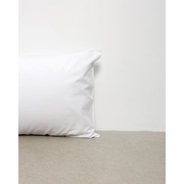 Λευκή Βαμβακοσατέν Μαξιλαροθήκη Silken 50x70cm Άσπρο - 