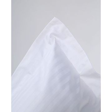 Λευκή Oxford Ξενοδοχειακή Μαξιλαροθήκη με Ρίγα 1cm Studio 52x72+5cm 52x72 5cm Άσπρο - 