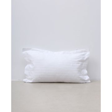 Oxford μαξιλαροθήκη Redon με σατινόριγο σχέδιο 50x70 5cm Άσπρο