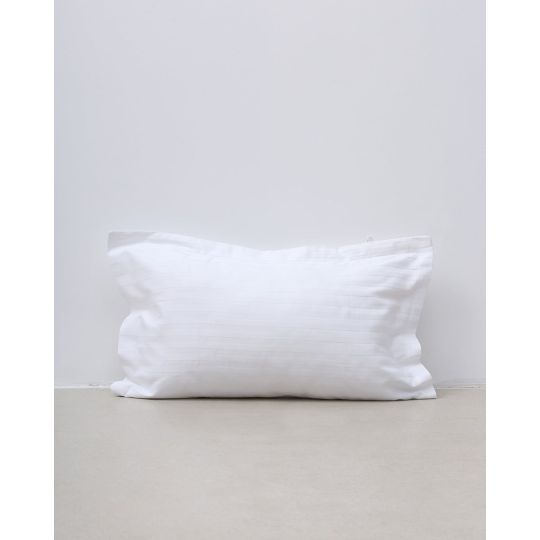 Oxford μαξιλαροθήκη Redon με σατινόριγο σχέδιο 50x70 5cm Άσπρο