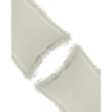 Βαμβακερή Πικέ Μαξιλαροθήκη με Κρόσσια Carlos σε 7 Αποχρώσεις 50x70cm 50x70cm - 