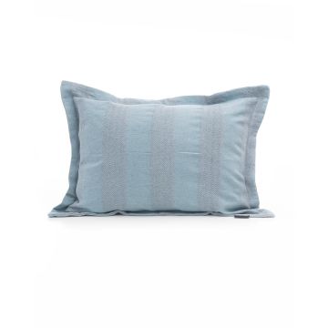 Βαμβακερή Oxford Blue Indigo Μαξιλαροθήκη 50x70+3cm 50x70 3cm Blue Indigo