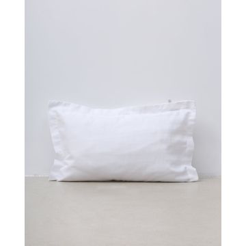 Μαξιλαροθήκη Chalet Oxford με σατινόριγο σχέδιο 50x70cm Άσπρο