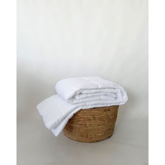 Microfiber Ξενοδοχειακό Λευκό Πάπλωμα με Ρίγα Point Stripe Άσπρο