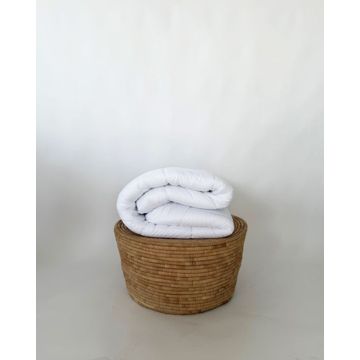 Microfiber Ξενοδοχειακό Λευκό Πάπλωμα με Ρίγα Point Stripe Άσπρο - 