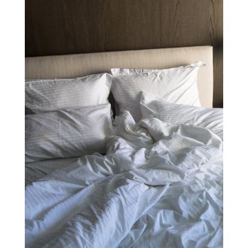 Παπλωματοθήκη Redon με σατινόριγο σχέδιο Άσπρο - 