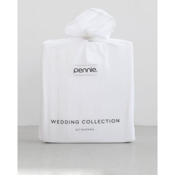 Αζούρ Σετ Σεντόνια 4 τεμ Georgette Super Υπέρδιπλη (240x260cm) Άσπρο - 