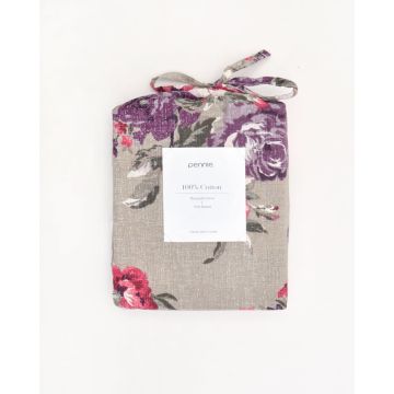 Βαμβακερό Φλοράλ Πανωσέντονο Camellia σε 2 Αποχρώσεις - 