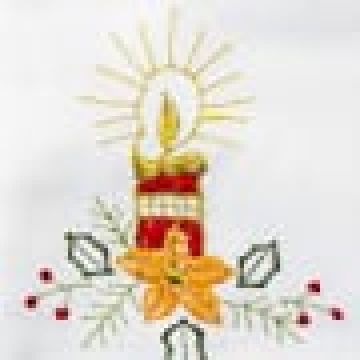 Χριστουγεννιάτικη Υφασμάτινη Θήκη Ρολού Υγείας 3 Τεμ Εκρού - 