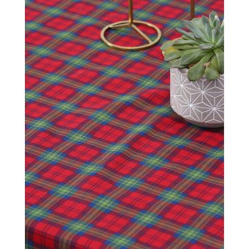 Τραπεζομάντηλο Scot με καρώ σχέδιο Κόκκινο - 