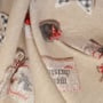 Μαξιλαροθήκη Λονέτα Christmas Ornaments σε 2 Διαστάσεις Μπεζ - 