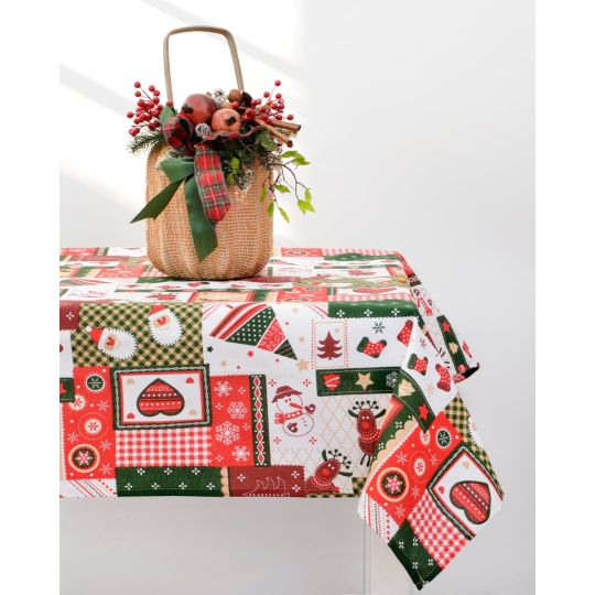 Χριστουγεννιάτικο Τραπεζομάντηλο Λονέτα Joyful Christmas Γκρι απαλό
