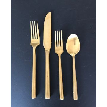 Σετ 6 τεμ Ανοξείδωτα Πιρούνια Χρυσά Ματ Cultery Χρυσό - 