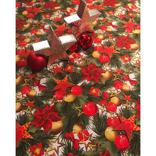 Χριστουγεννιάτικο Τραπεζομάντηλο Λονέτα Christmas Garland Multi