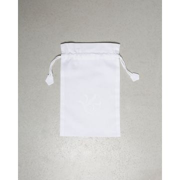 Πουγκί για Δώρα, Μake up Αccesories Buggie Ornament 20x30cm Άσπρο - 