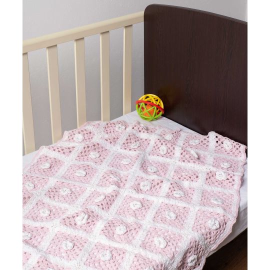 Silk Fashion bebe κουβερτάκι (100cm x 150cm) πλεκτό ροζ