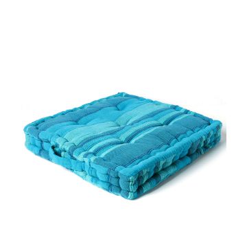 Silk Fashion Μαξιλάρι κάθισμα kerala (45cm x 45cm x 8cm) Μπλέ