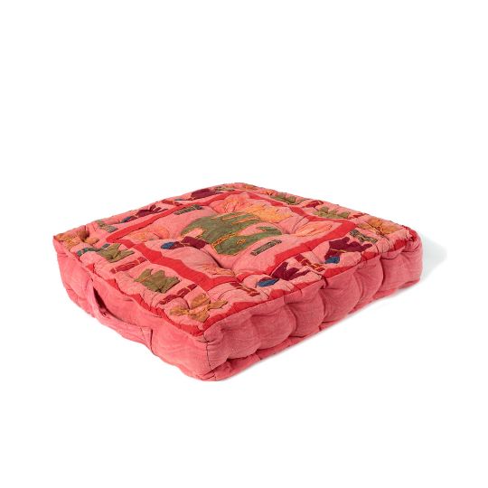 Silk Fashion Μαξιλάρι κάθισμα elephant (40cm x 40cm x 10cm) κόκκινο